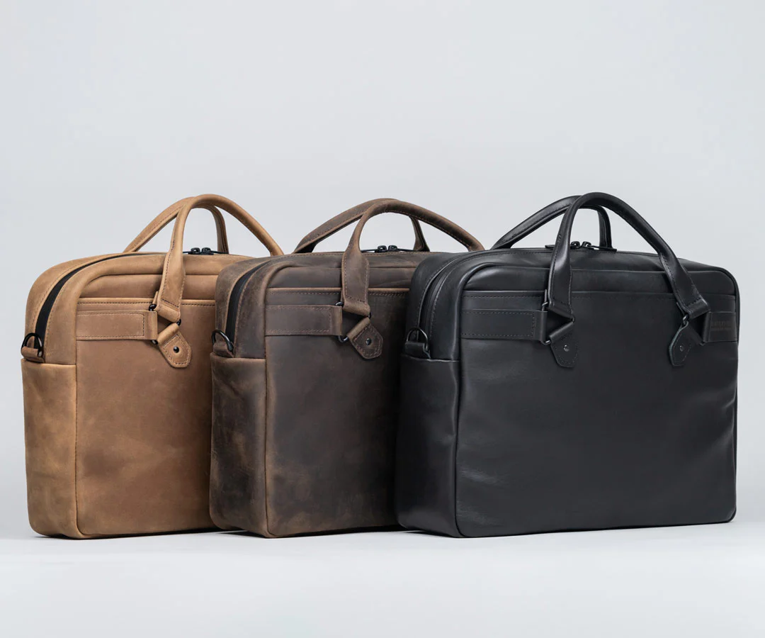 Executive Leather Laptop Briefcase - Image 12
