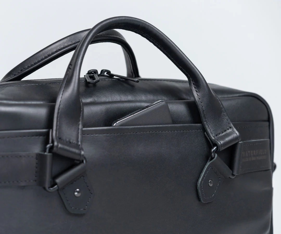 Executive Leather Laptop Briefcase - Image 7
