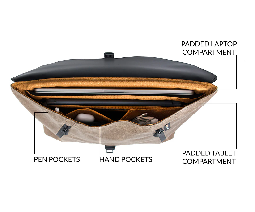 Staad Attaché Laptop Messenger Brief - Image 5